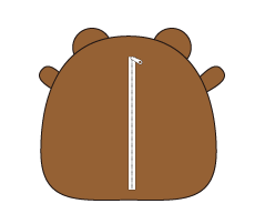 ファスナーはキャラクターの背中がおすすめ